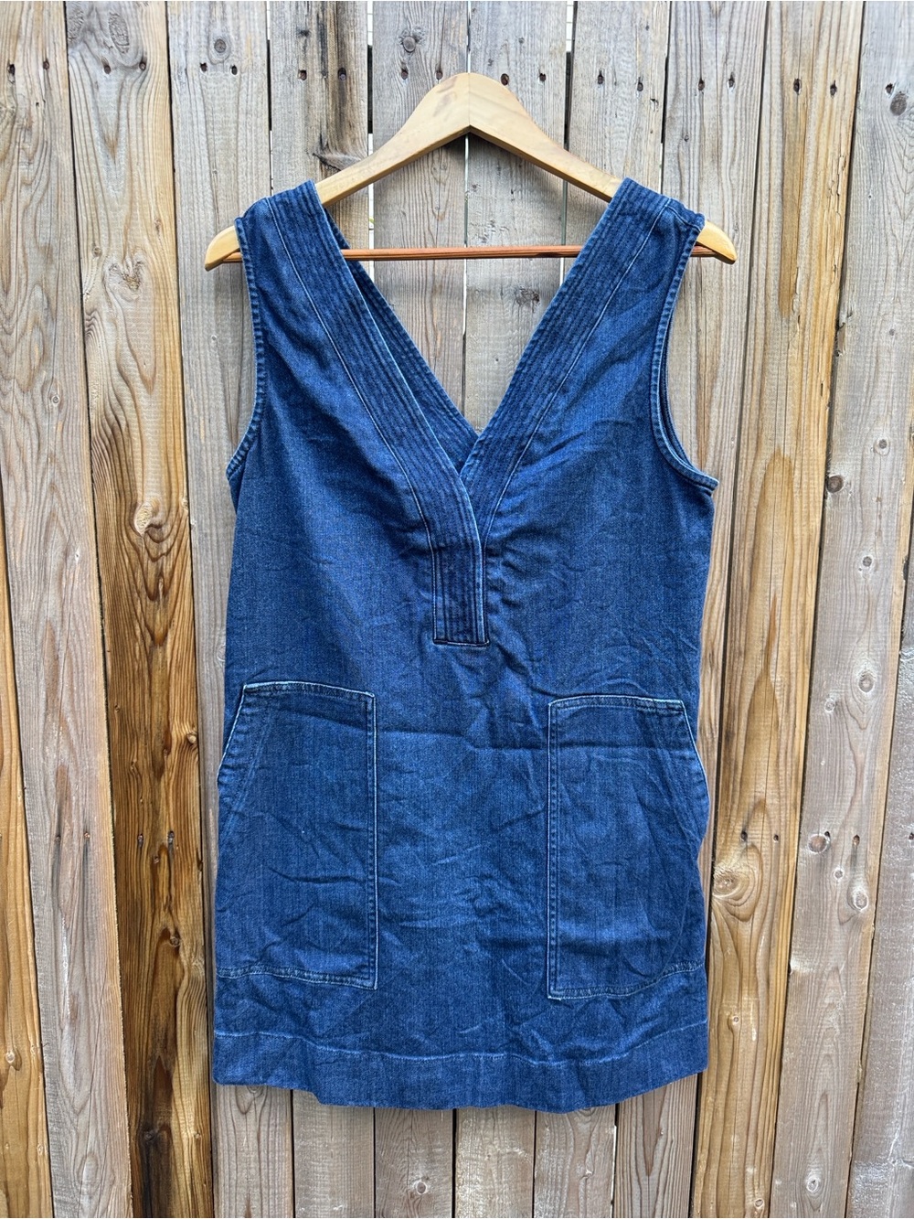 Faherty azure Indigo Denim Sleeveless Mini Dress